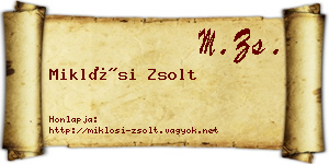 Miklósi Zsolt névjegykártya
